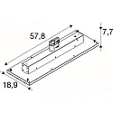 SLV LED 3-Phasen Leuchte TRACK PANEL, 120°, 40W, 3000/4000K, 6600/12000lm, IP20, schwarz