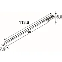 SLV LED Notlichtmodul EASYLIGHT 1000 LED Lichtbandsystem, 3W, 5000K, 450lm, IP20, nicht dimmbar, schwarz