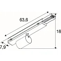 SLV LED Strahler EASYLIGHT LED Lichtbandsystem, 12W, 1920/4720lm, IP20, DALI dimmbar, 3000K, schwarz