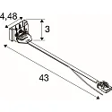 SLV Steckverbinder CON 4P002 für LED Lichtbandsystem RETRO, 4-polig, weiß