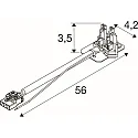 SLV Steckverbinder CON 4P005 für LED Lichtbandsystem RETRO, 4-polig, weiß