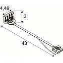 SLV Steckverbinder CON 6P102 für LED Lichtbandsystem RETRO, 6-polig, weiß