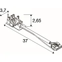 SLV Steckverbinder CON 6P103 für LED Lichtbandsystem RETRO, 6-polig, weiß
