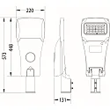 LED Mastleuchte STREET A MICRO, 35W, 5250lm, IP66, grau, Linse 710, 3000K