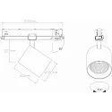 LED 3-Phasen Strahler TRACKSPOT C, 23,8cm, 50°, 12W, IP20, DALI dimmbar, 3000K, 1706/5298lm, weiß