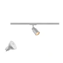 1-Phasen Strahler PURI 2.0 TUBE 1PH SET QPAR51, Set inkl. Leuchtmittel, GU10, LED PAR16, 6W 2700K 450lm 36°, CRi>90, 26°