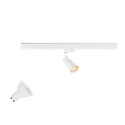 3-Phasen Strahler PURI 2.0 CONE 1PH SET QPAR51, Set inkl. Leuchtmittel, GU10, LED PAR16, 6W 3000K 470lm 38°, CRi>90, dimmbar