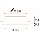 SLV Einbaustrahler NEW TRIA® 68 SMART SET rund GU10 TW, Set inkl. Leuchtmittel, Aluminium