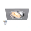 Einbaustrahler NEW TRIA® 75 SMART SET eckig GU10 TW, Set inkl. Leuchtmittel, Aluminium