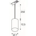 SLV 1-phase pendant luminaire ASTO TUBE SMART SET 1PH PD GU10 set of 1, ZigBee controllable, with lamp socket GU10 IP20