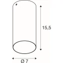 ceiling luminaire ASTO TUBE SMART SET CL SINGLE GU10 1 flame, set of 1, with lamp socket GU10 IP20, black dimmable