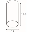 SLV ceiling luminaire ASTO TUBE SMART SET CL SINGLE GU10 1 flame, set of 1, with lamp socket GU10 IP20, white dimmable
