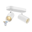 wall and ceiling luminaire ASTO TUBE SMART SET CW DOUBLE GU10 set of 1, tunable white, with lamp socket GU10 IP20