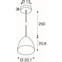 SLV Pendelleuchte PARA CONE 20 SMART SET E27 RGBW, kupfer matt / innen weiß