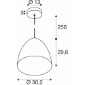 SLV Pendelleuchte PARA CONE 30 SMART SET E27 RGBW, schwarz