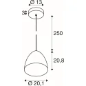 SLV Pendelleuchte PARA CONE 30 SMART SET E27 RGBW, kupfer matt / innen weiß