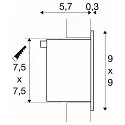 Einbauleuchte FRAME BASIC LED, Gehäuse silbergrau, LED warmweiß