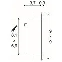 Recessed luminaire FRAME CURVE LED silver grey LED warmwhite, LED warm white