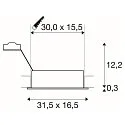 SLV Deckeneinbaustrahler NEW TRIA ES111 2 SQUARE, 2xGU10, 230V, inkl. Clipfedern, alu gebürstet