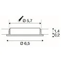 SLV LED Recessed luminaire DL 126 LED, round, 3W, warmwhite, 12V