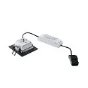 SLV LED Recessed luminaire FRAME BASIC LED SET Downlight, 9,4W, SMD LED, 3000K, 90°, incl. Driver, Clip springs, black