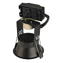 Ceiling recessed luminaire HORN GU10 Downlight, round, max. 50W, clip springs, black