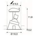 SLV Einbauleuchte HORN-A GU10, 1xGU10, 230V, Clipfedern, weiß