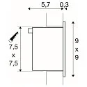 Einbauleuchte FRAME BASIC LED, Gehäuse weiß, LED warmweiß