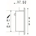 Einbauleuchte FRAME CURVE LED weiß, LED warmweiß