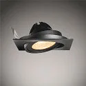 SLV Deckeneinbaustrahler NEW TRIA ES111 1, GU10, 230V, eckig, inkl. Blattfedern, schwarz