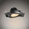 SLV Deckeneinbaustrahler NEW TRIA ES111 1, GU10, 230V, eckig, inkl. Blattfedern, schwarz