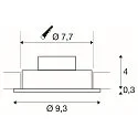 SLV LED Deckeneinbaustrahler NEW TRIA DL SET, rund, 6,2W, COB LED, 2700K, 38°, inkl. Treiber,Clipfedern, Alu gebürstet