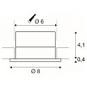 SLV Outdoor LED Einbau-Downlight PATTA-I ROUND, IP65, 11W 3000K 910lm 38°, dimmbar, inkl. Treiber, Alu gebürstet