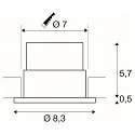 Outdoor LED Einbau-Downlight PATTA-F ROUND, rückversetzt, IP65 IK02, dimmbar, inkl. Treiber