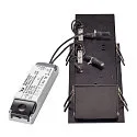 LED Deckeneinbaustrahler KADUX Triple, 3x6,2W, COB LED, 3000K, 38°, inkl. Treiber, Clipfedern, schwarz