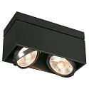 Ceiling spot KARDAMOD SURFACE SQUARE ES111 Double, square, 2x GU10, black