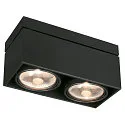 SLV Ceiling spot KARDAMOD SURFACE SQUARE ES111 Double, square, 2x GU10, black