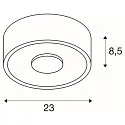 SLV LED Decken-Aufbauleuchte OCCULDAS 23, indirekt, IP20, 700mA, 24W 3000K 1500lm 120°, inkl. Treiber, dimmbar, weiß
