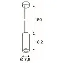 SLV LED Pendelleuchte SUPROS 78 LED, rund, 9W, 60°, 3000K, weiß
