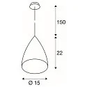 SLV Pendelleuchte TONGA IV, Keramikschirm, E14, max. 60W