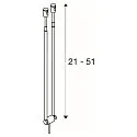 SLV Seilleuchte TELESKOP QR-C51 für TENSEO 12V Niedervolt-Seilsystem, 21-51cm, GX5.3 max. 20W, Weiß