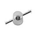 SLV Seilleuchte COMET QR-C51 für TENSEO 12V Niedervolt-Seilsystem, teilsatiniert, Chrom