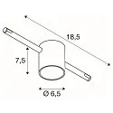 SLV Seilleuchte COMET QR-C51 für TENSEO 12V Niedervolt-Seilsystem, teilsatiniert, Chrom