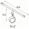 SLV Seilleuchte SALUNA QR-C51 für TENSEO 12V Niedervolt-Seilsystem, drehbar, schwenkbar, Weiß