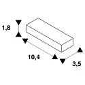 Einspeiser für 1-Phasen HV-Stromschiene, Aufbauversion, Erde rechts
