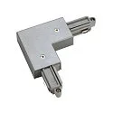 Eckverbinder für 1-Phasen HV-Stromschiene, Aufbauversion, Erde innen, Silbergrau