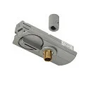 1-Phase track adapter incl. strain relief, silver grey