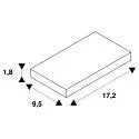 SLV X-Verbinder für 1-Phasen HV-Stromschiene, Aufbauversion, silbergrau