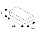 SLV Einspeiser für 1-Phasen HV-Stromschiene,Einbauversion, Schutzleiter rechts, weiß