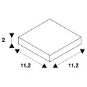 SLV Eckverbinder für 1-Phasen HV-Stromschiene,Einbauversion, Schutzleiter innen, weiß
